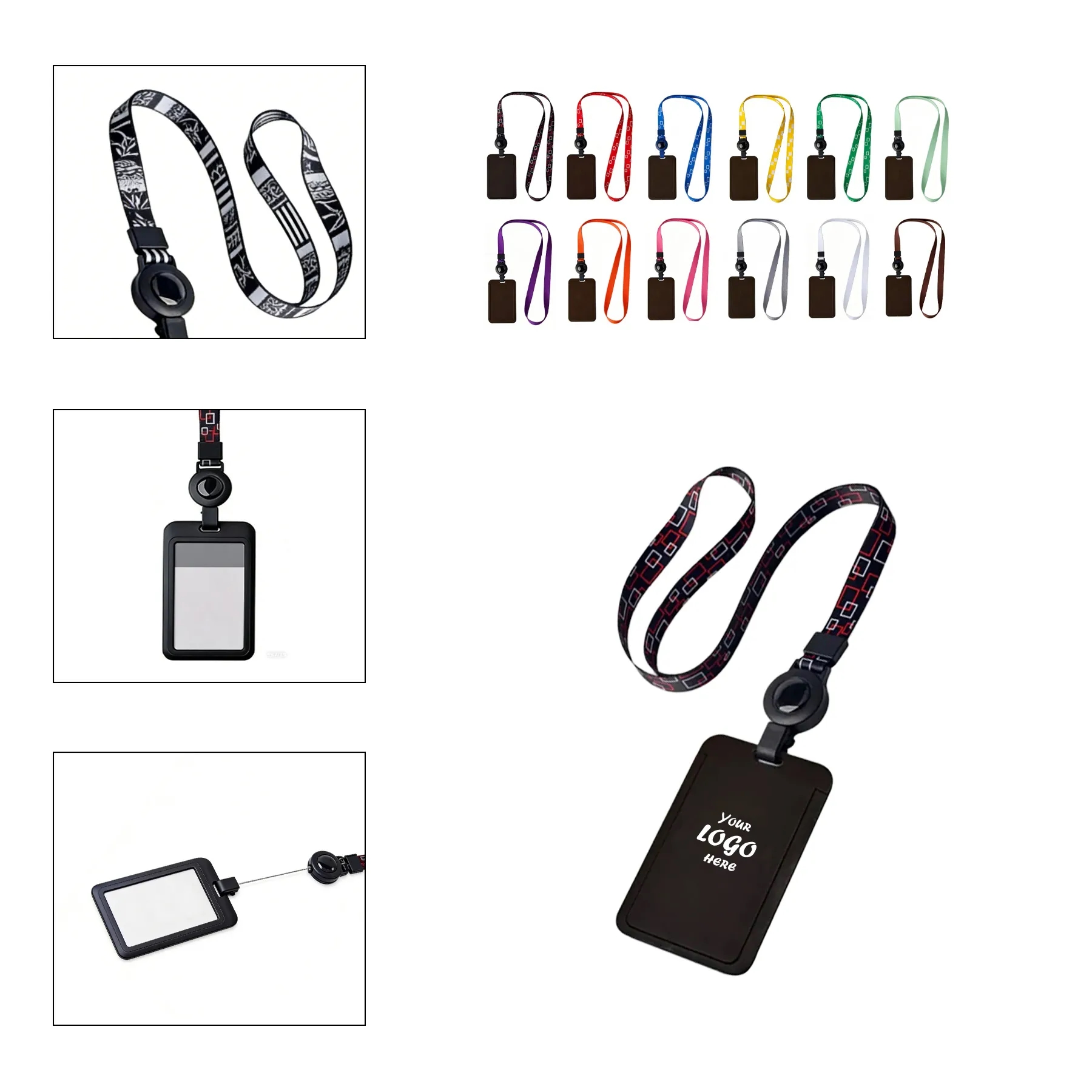 Retractable ID Badge Holder With Lanyard For Events