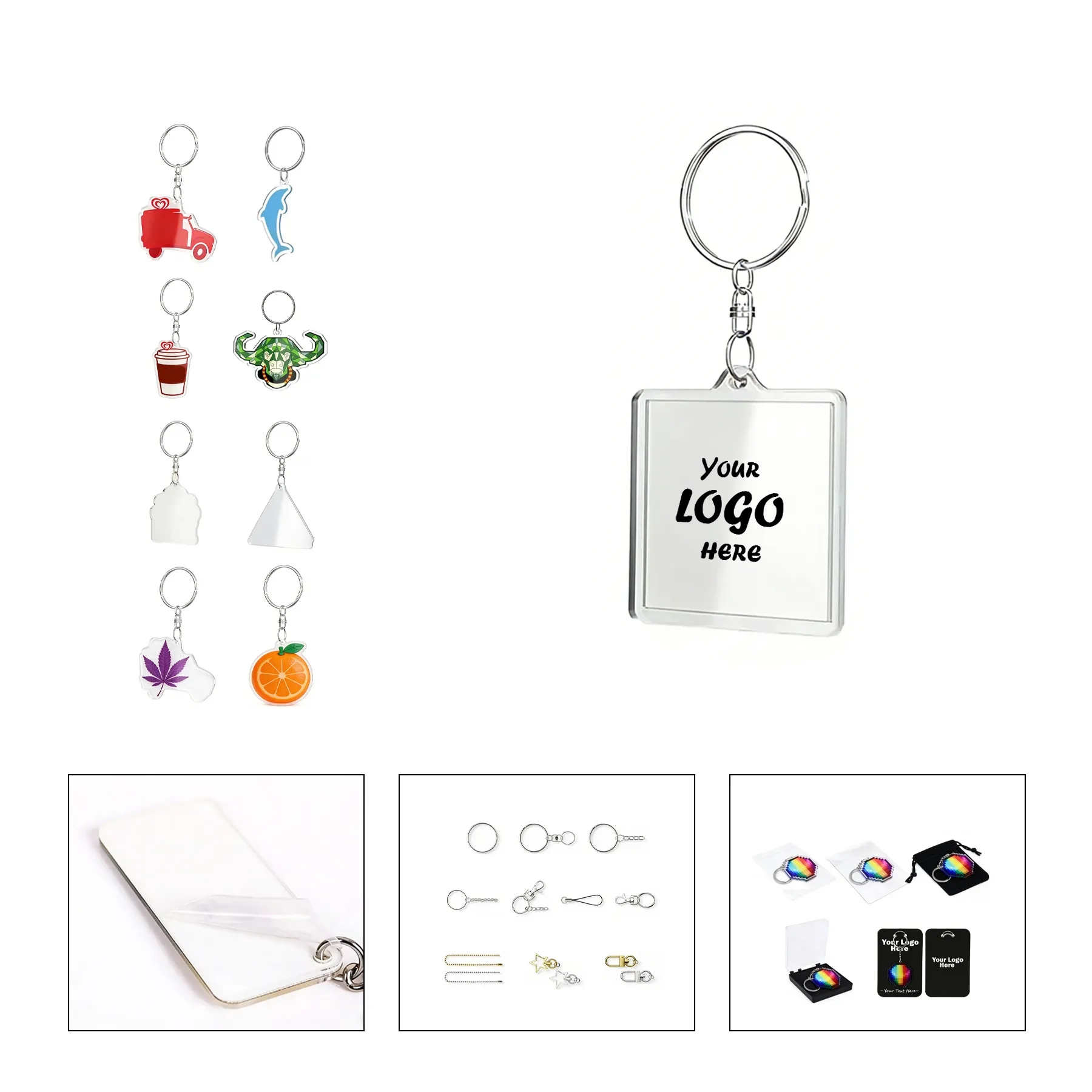 Premium Custom Acrylic Keychain With Full Color Print