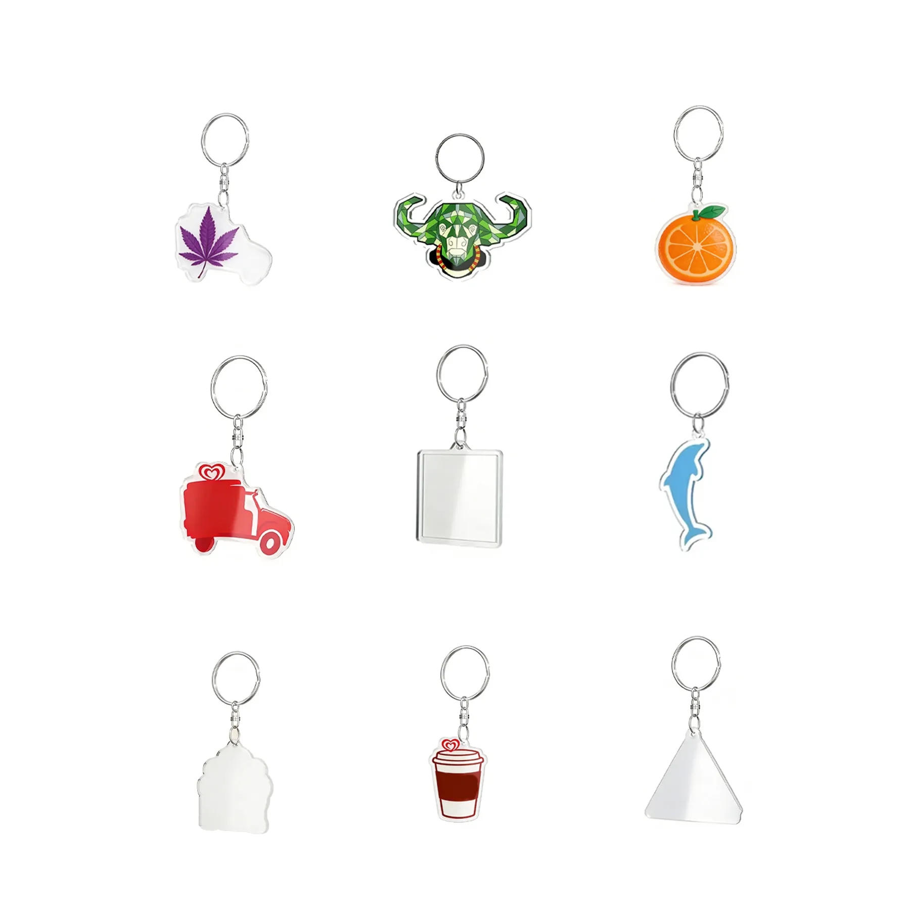 Premium Custom Acrylic Keychain With Full Color Print - Image 3