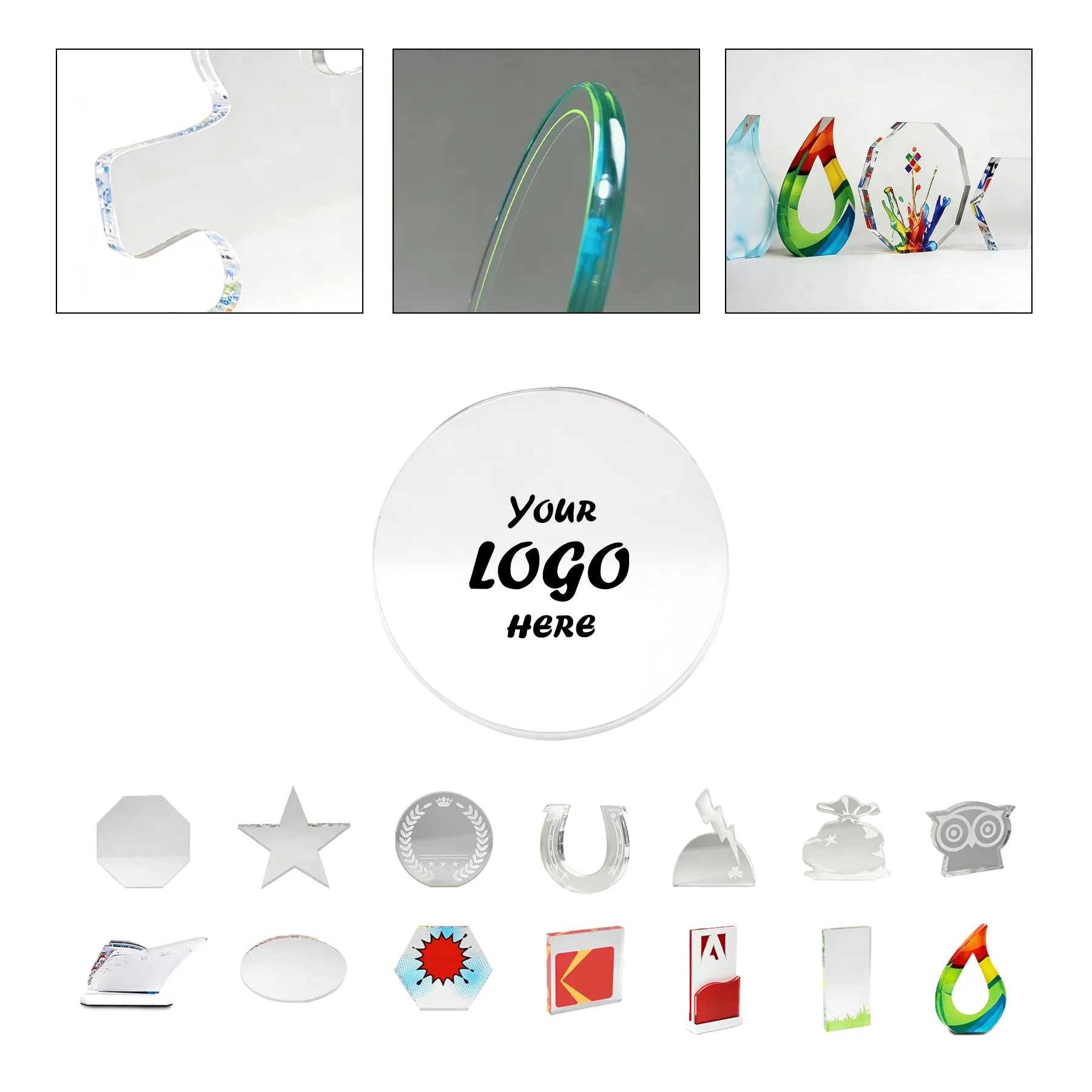 10 Sq In Acrylic Award Plaque With Digital Color Print