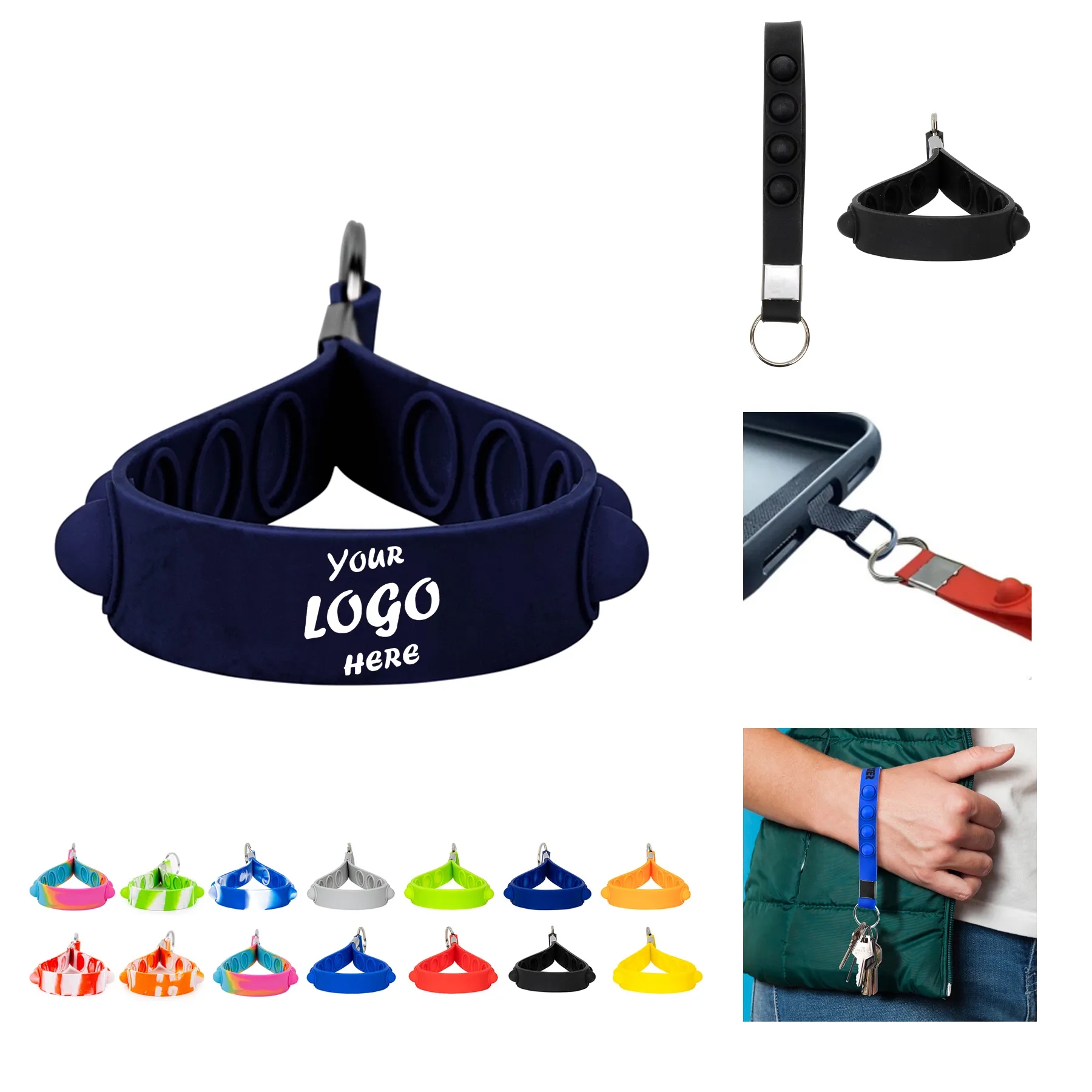 Premium Silicone Popper Key Chain Stress Relief Toy