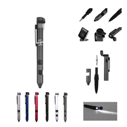 LED Multi-Tool Pen With Screwdriver And Phone Stand