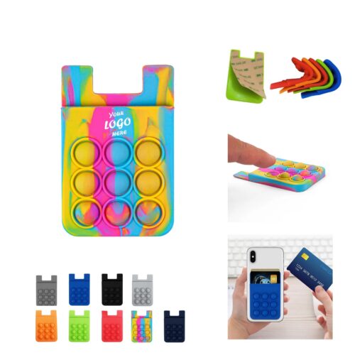 Silicone Popper Phone Wallet With Card Holder Sleeve