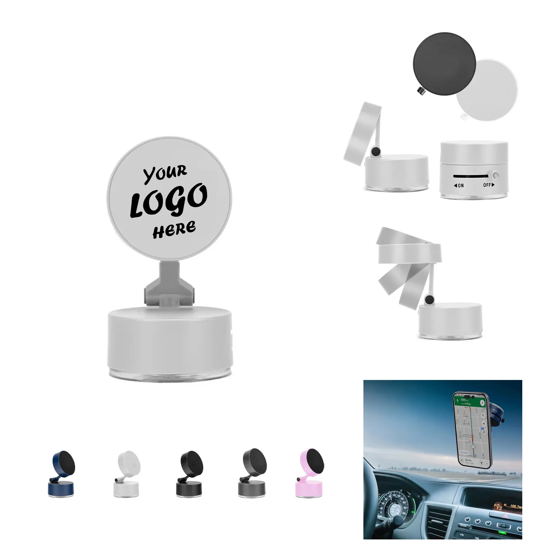 Magnetic Suction Phone Stand For Desk And Travel