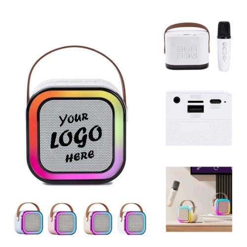 Portable Karaoke Speaker System With LED Party Lights