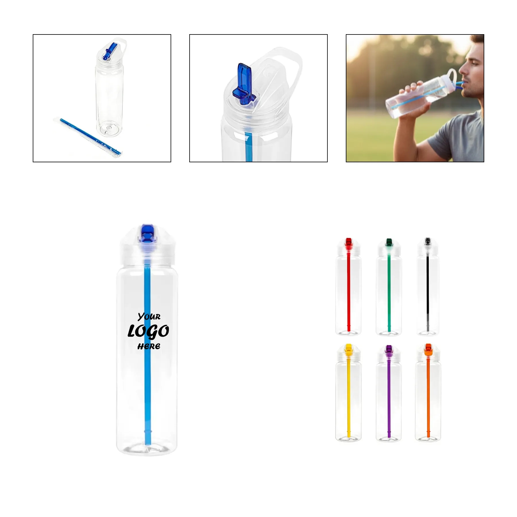 32oz Recyclable Sports Bottle With Flip Lid And Grip
