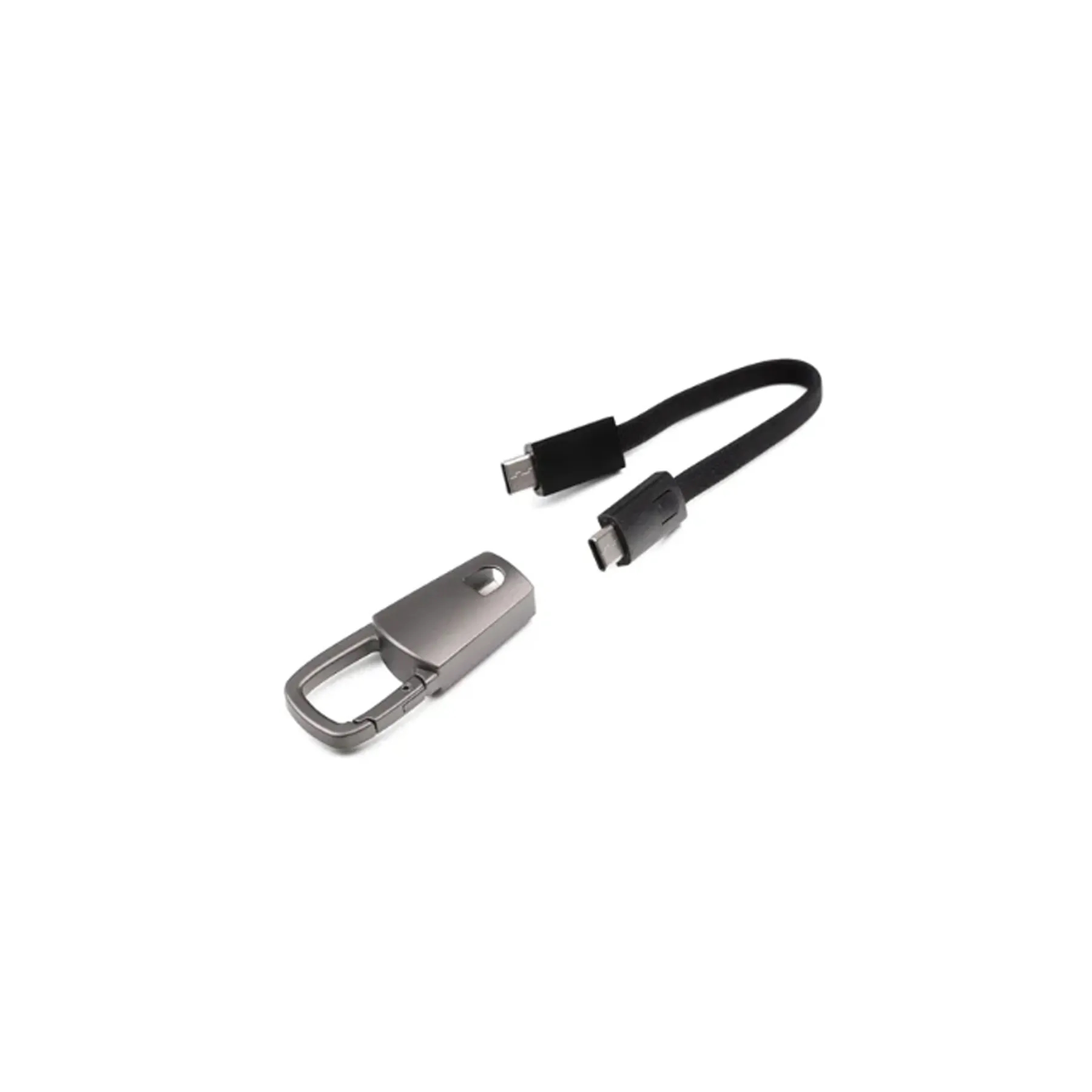 Metal Type-C Charging Cable Keychain With Loop - Image 3