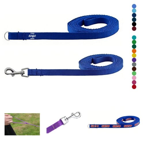 3/8" Custom Polyester Dog Leash With Lobster Clip