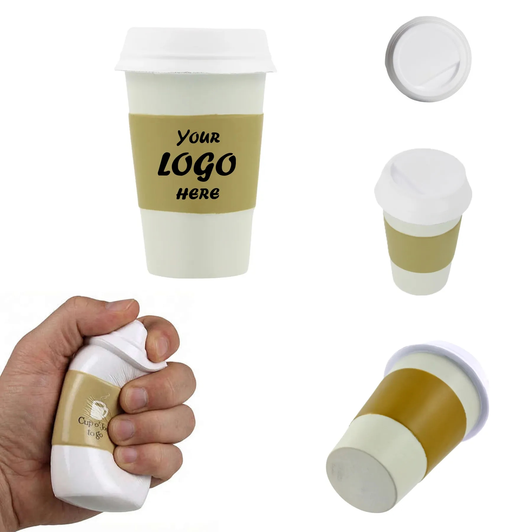 PU Foam To Go Coffee Cup Stress Relief Ball