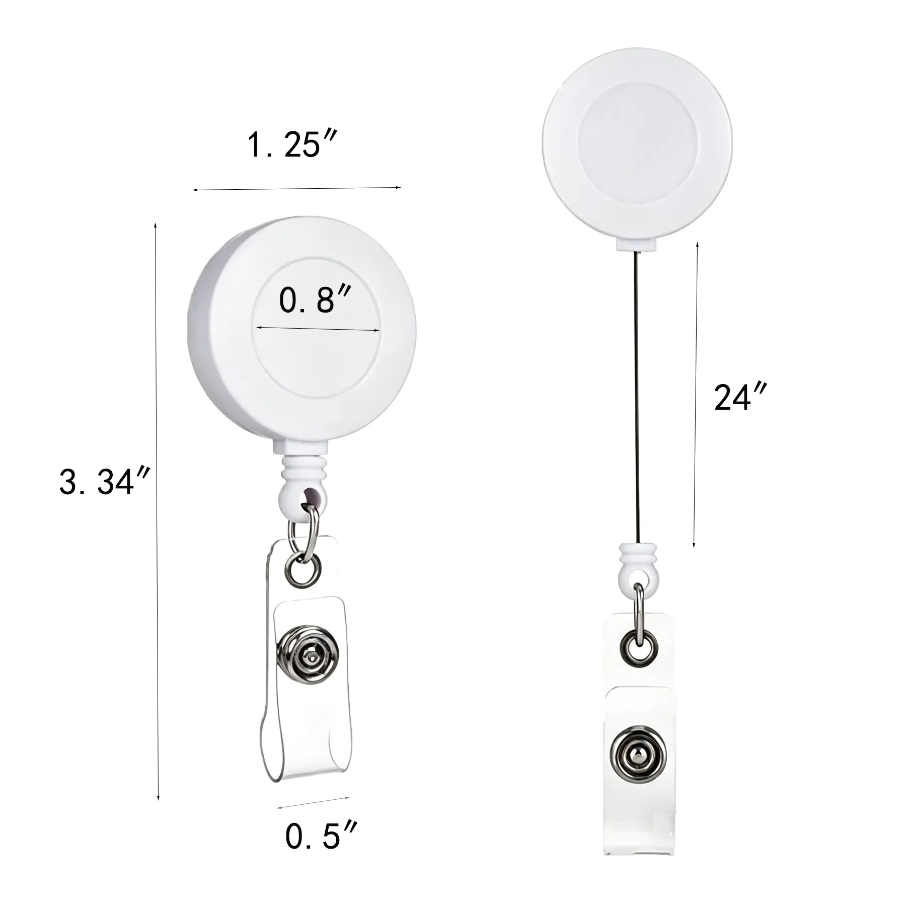 Retractable Badge Reel With Swivel Alligator Clip - Image 2