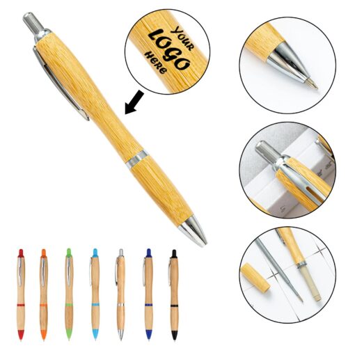 Premium Bamboo Click Pen For Everyday Office Writing
