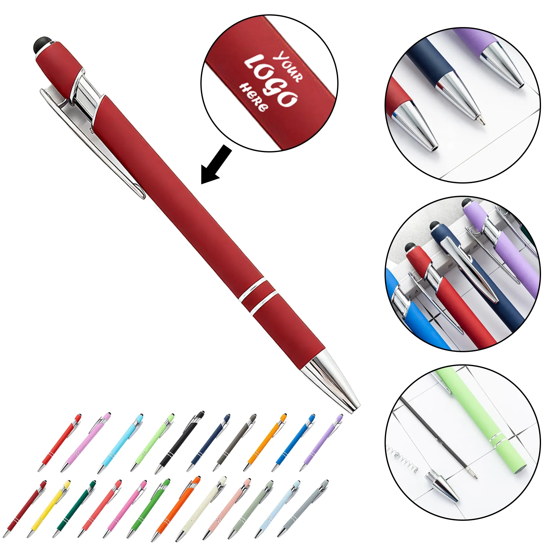 Sleek Soft-Touch Stylus Pen For Desk And Tech Use