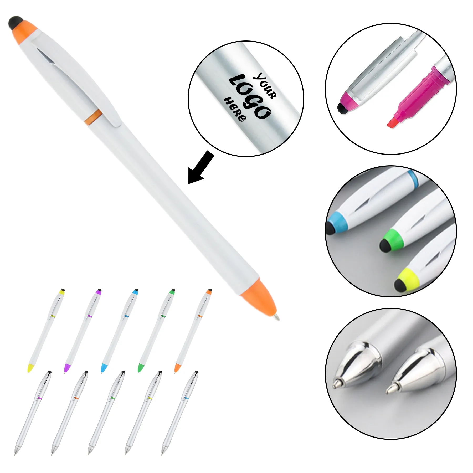 Recycled Stylus Highlighter Pen For Daily Desk Tasks