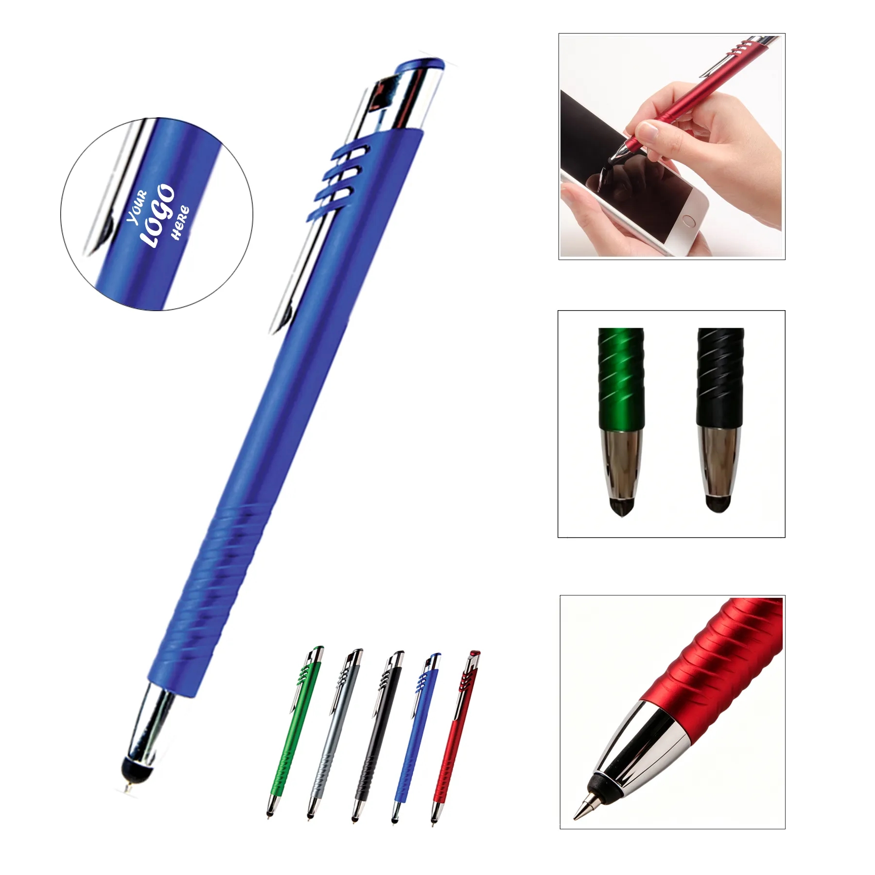 Metallic Stylus Pen With Grip For Tech Office Use
