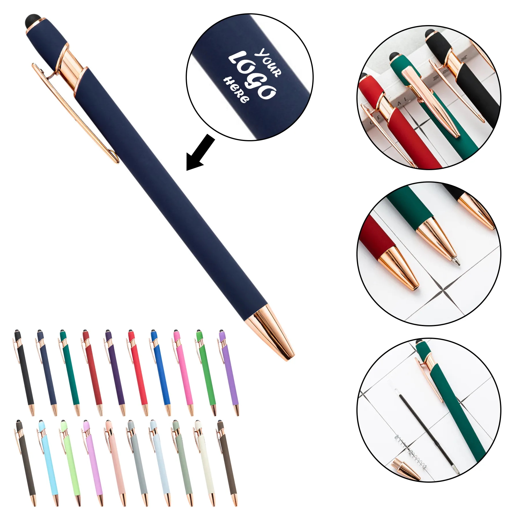 Executive Soft Touch Stylus Pen With Earth Tones
