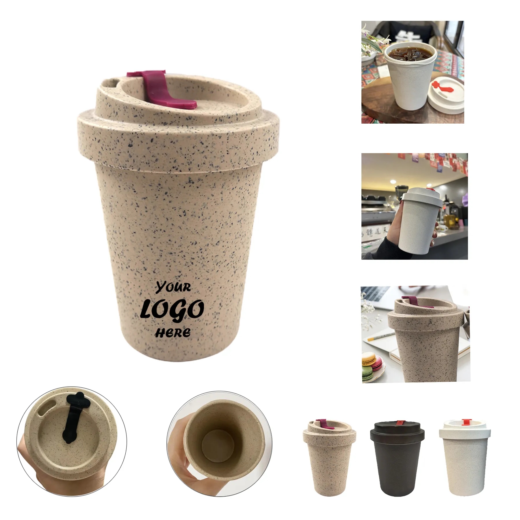12 Oz Biodegradable Coffee Grounds Cup For Everyday Use