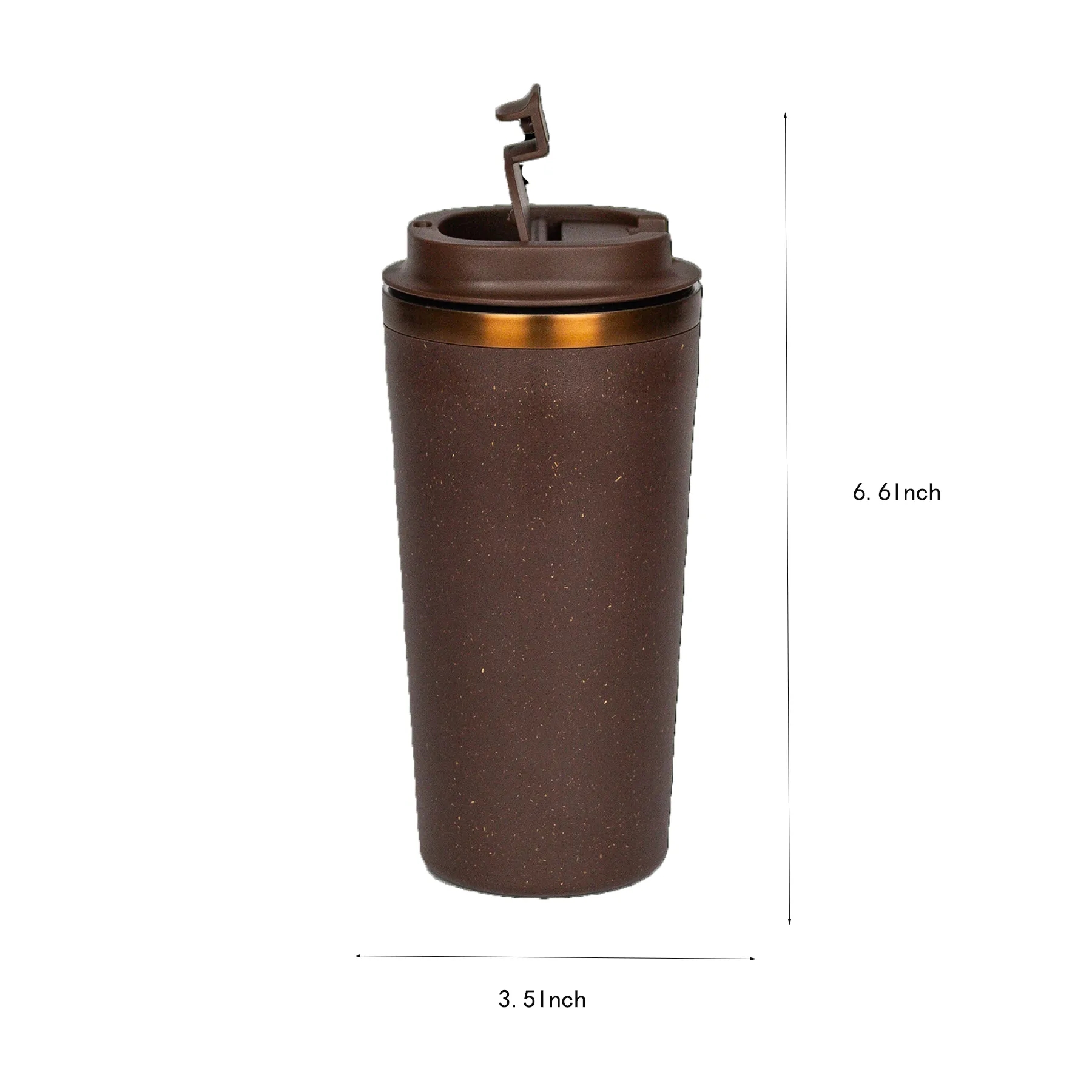 16 Oz Coffee Ground Eco Tumbler With Flip Lid For Travel - Image 2