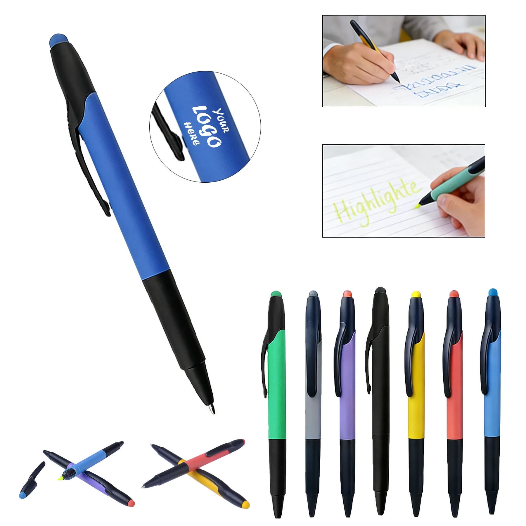 3 In 1 Stylus Highlighter Pen For Daily Office Use