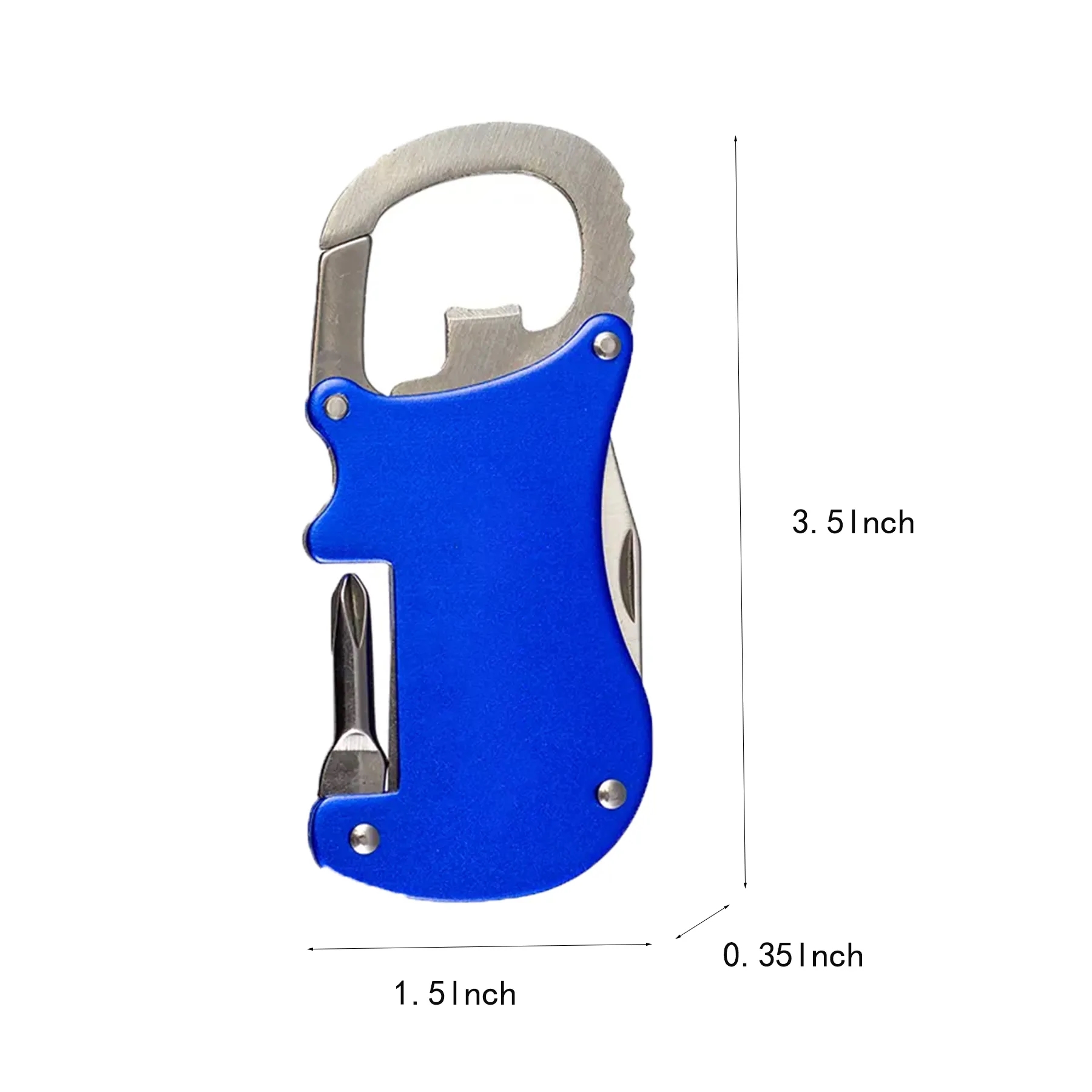 Metal Carabiner Bottle Opener With Pocket Tool Set - Image 2