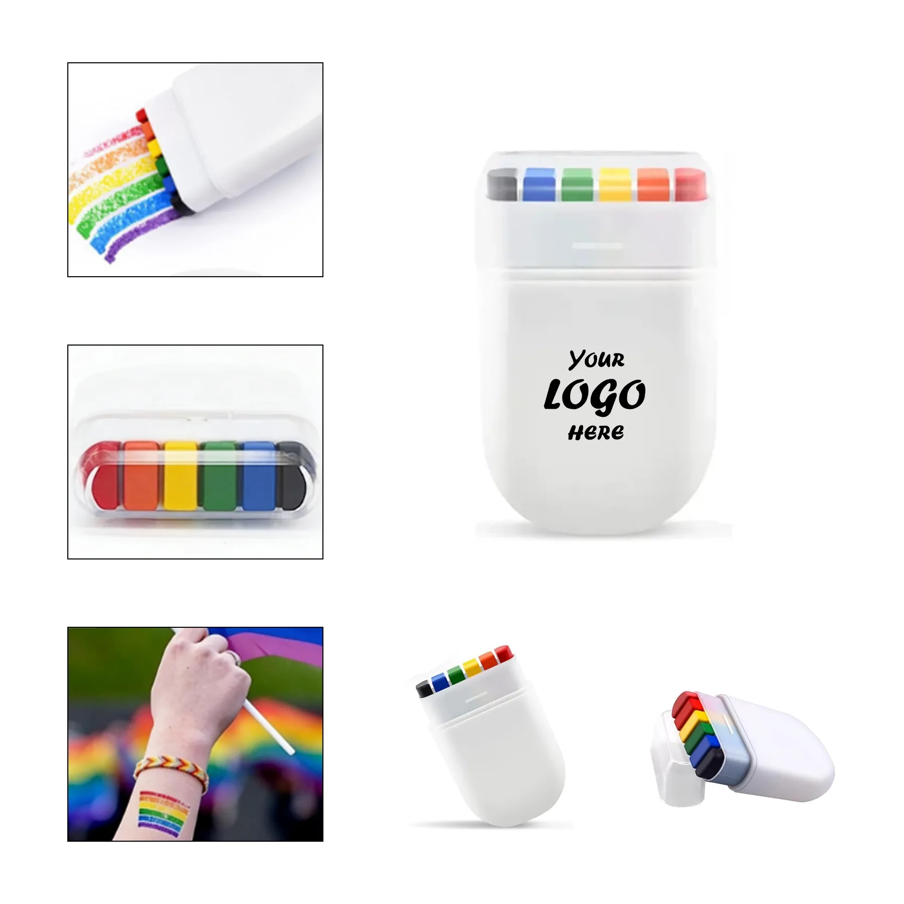 Reusable Rainbow Face Paint Crayons For Party Events