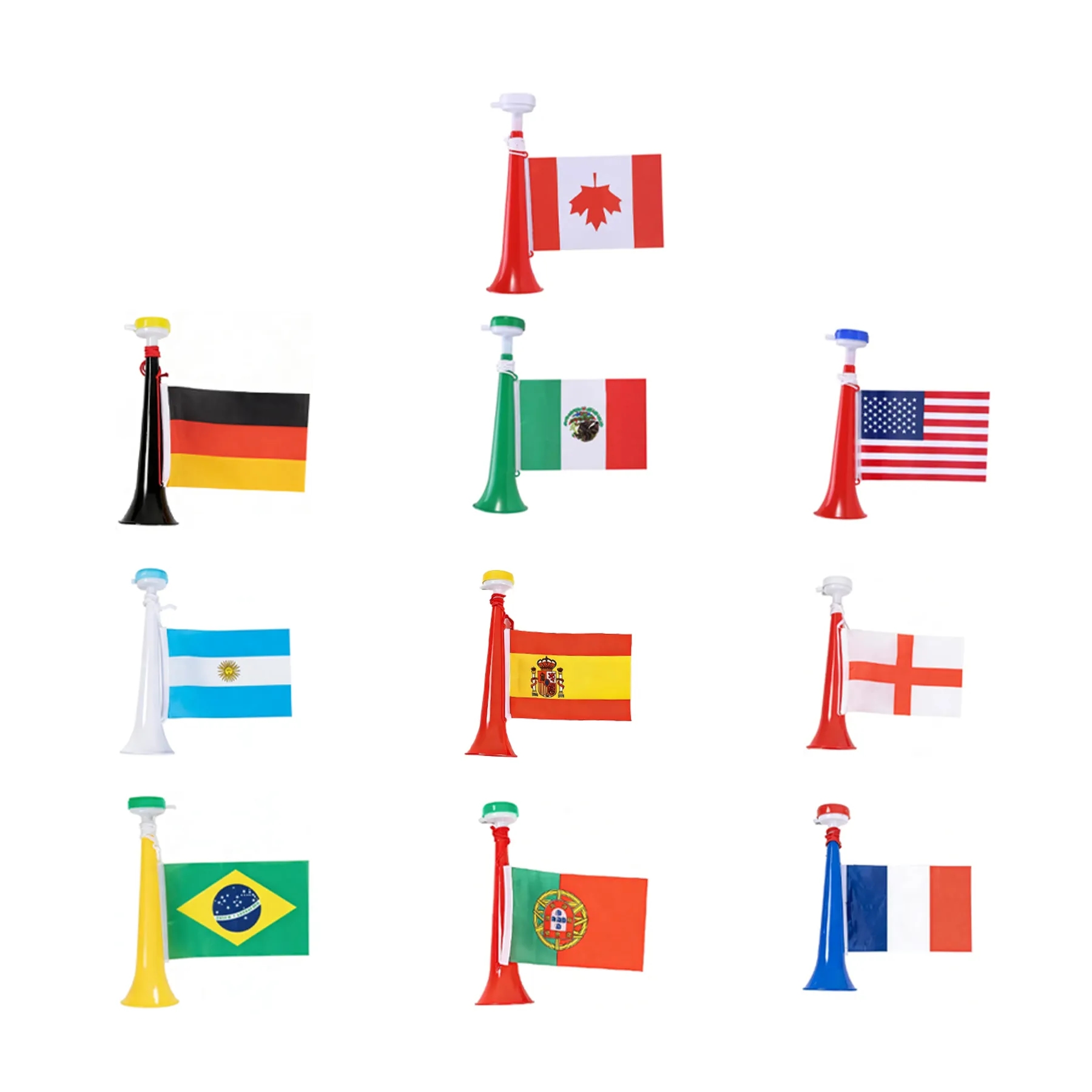 Custom Vuvuzela Horn And Flag Set For Soccer Fan Events - Image 3