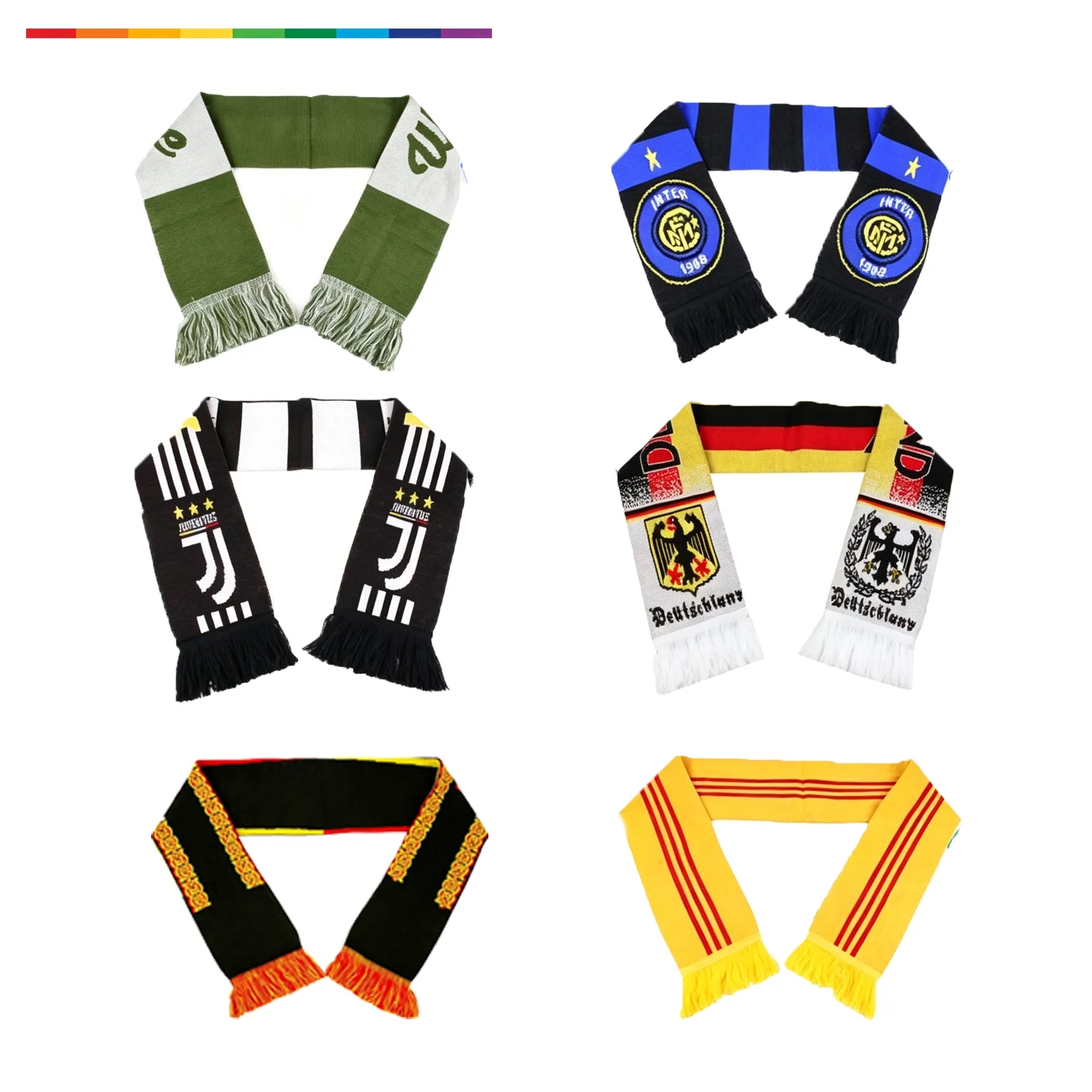 Traditional Knit Soccer Fan Scarf For Winter Games - Image 3