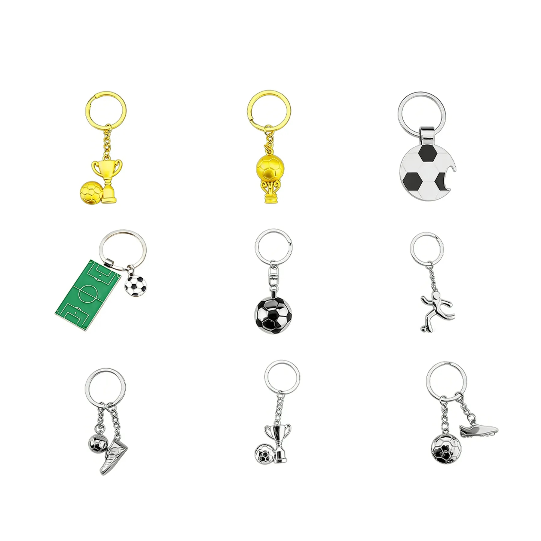 Custom World Cup Soccer Ball Keychain In Stainless Steel - Image 4