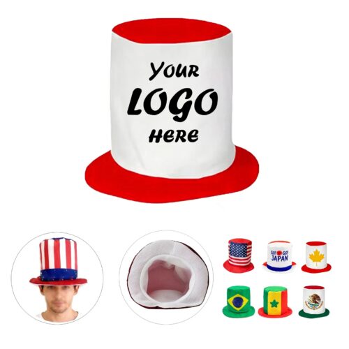 Polyester Soccer Fan Top Hat With Full Color Print