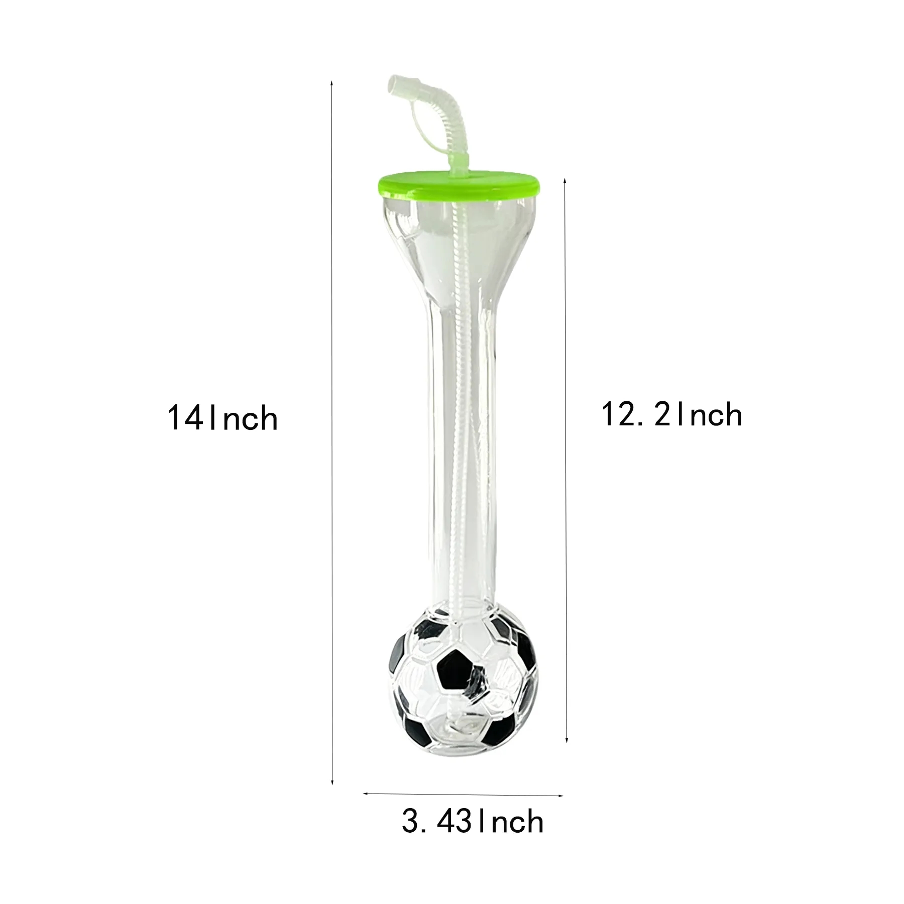 20 Oz Soccer Dumbbell Cup With Lid And Straw For Parties - Image 2
