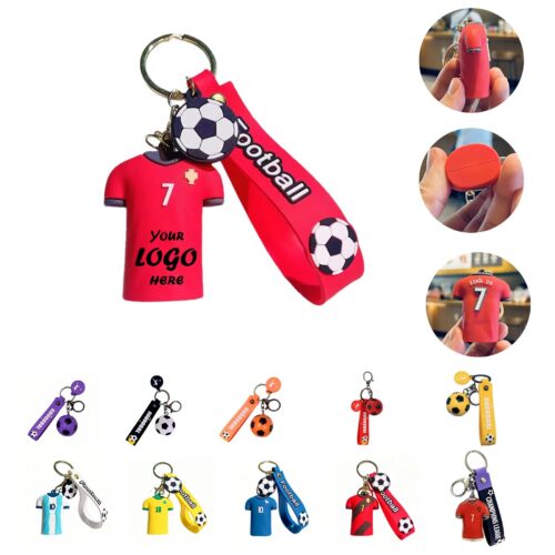 Soft Rubber Soccer Keychain For Backpacks And Team Gifts