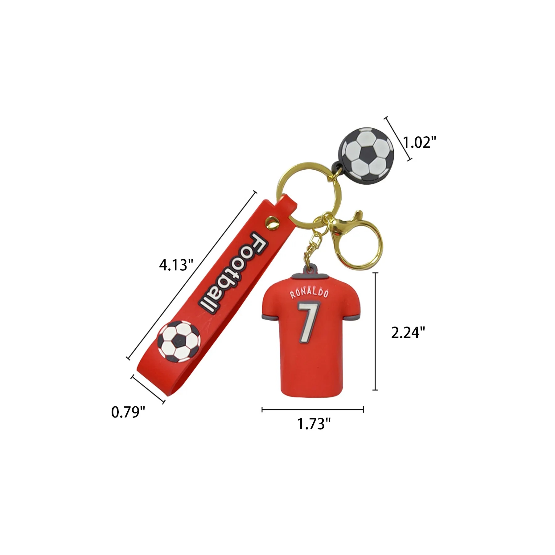 Soft Rubber Soccer Keychain For Backpacks And Team Gifts - Image 2