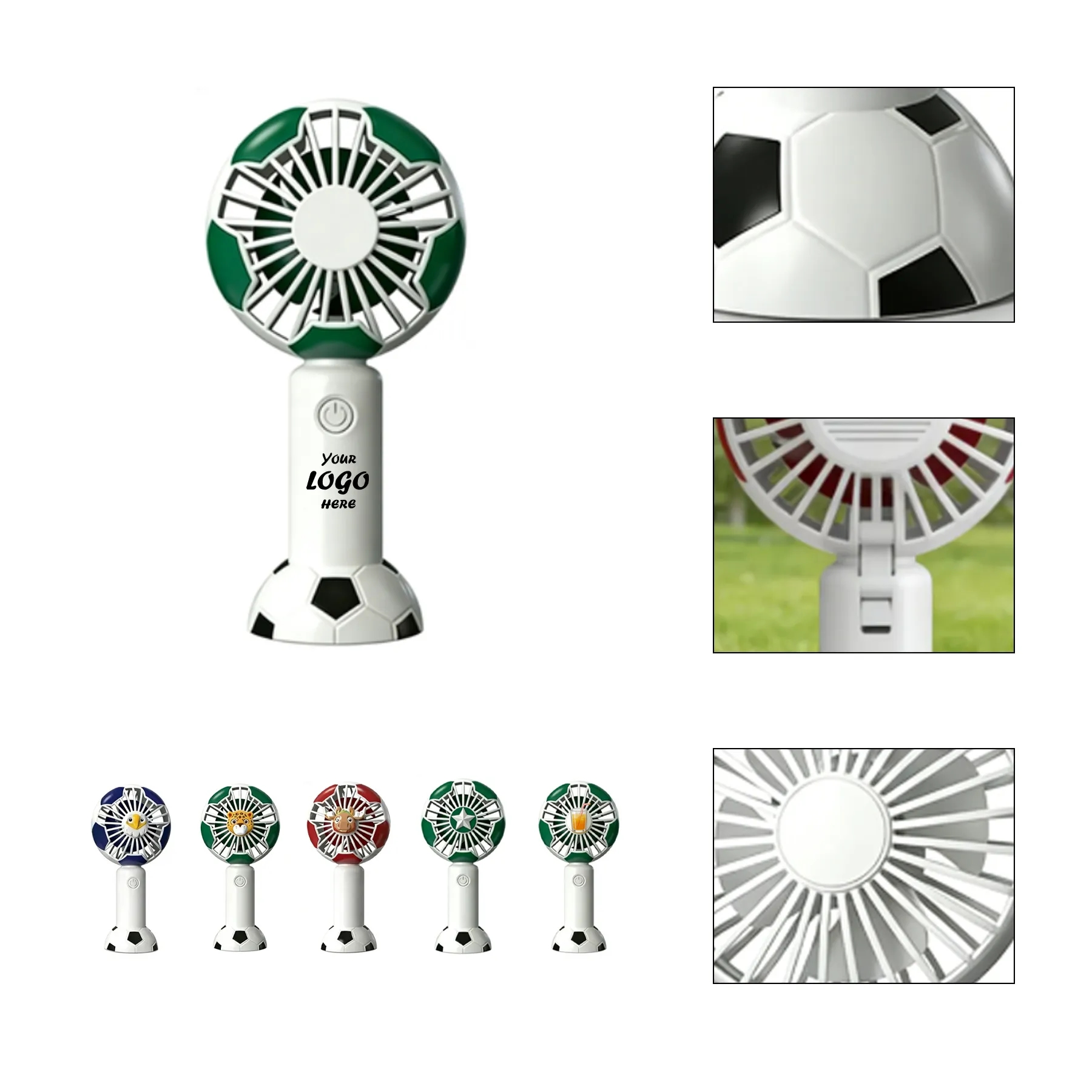 Soccer Theme Portable Handheld Fan For Event Giveaways