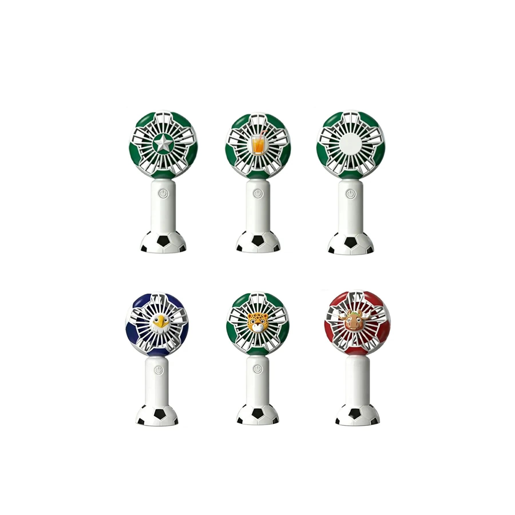 Soccer Theme Portable Handheld Fan For Event Giveaways - Image 3