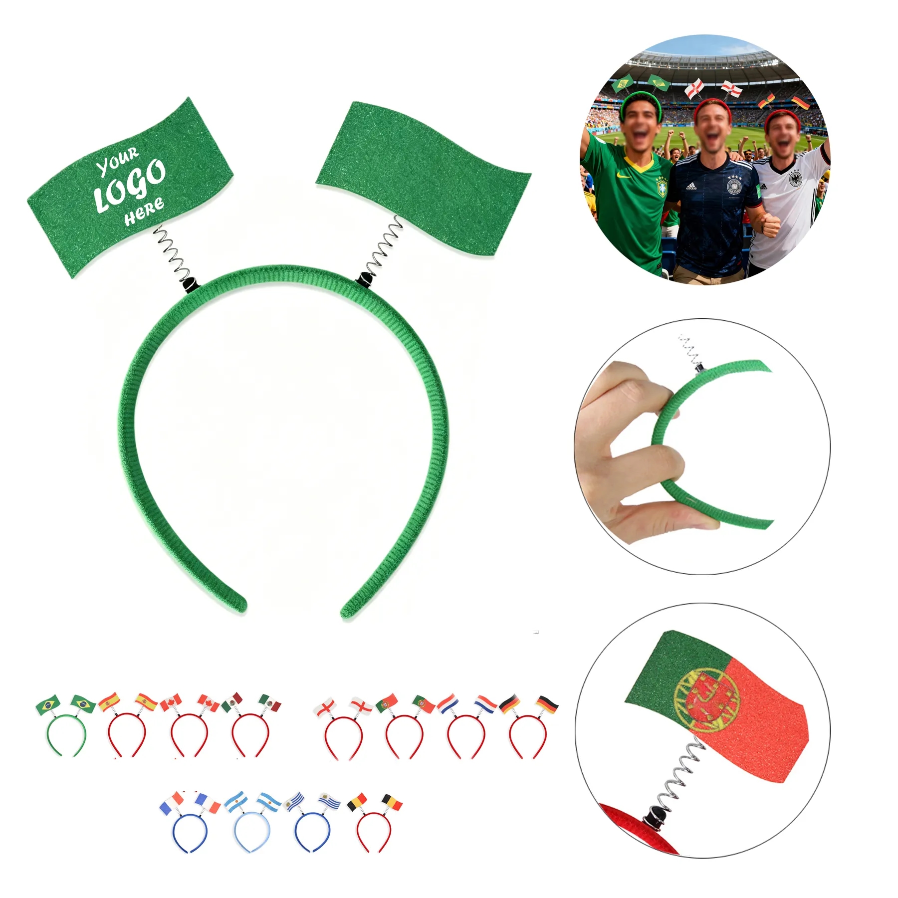 Felt Soccer Fan Headband For Game Day Parties