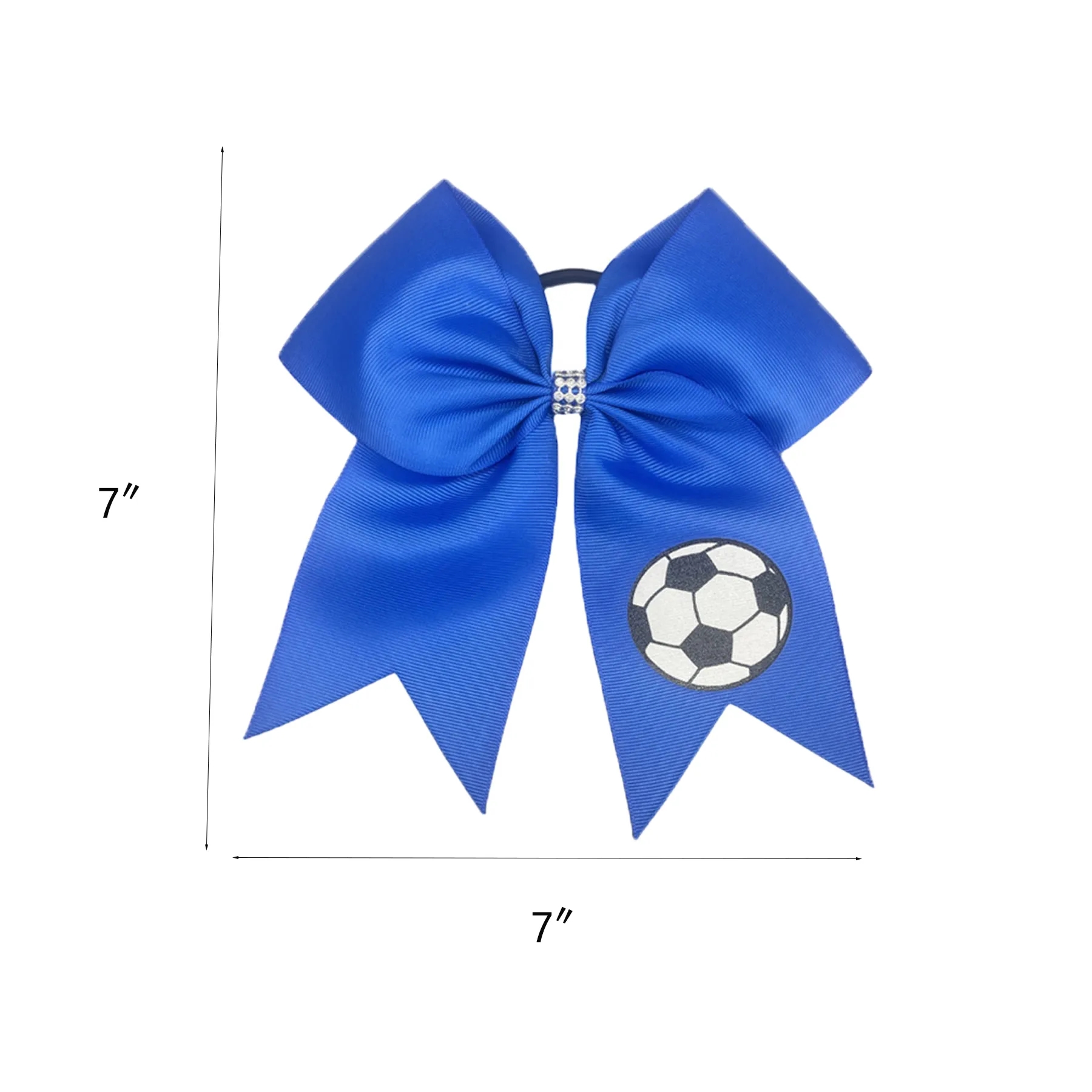 Flag Ribbon Soccer Hair Bow Clip For Fan Parties - Image 2