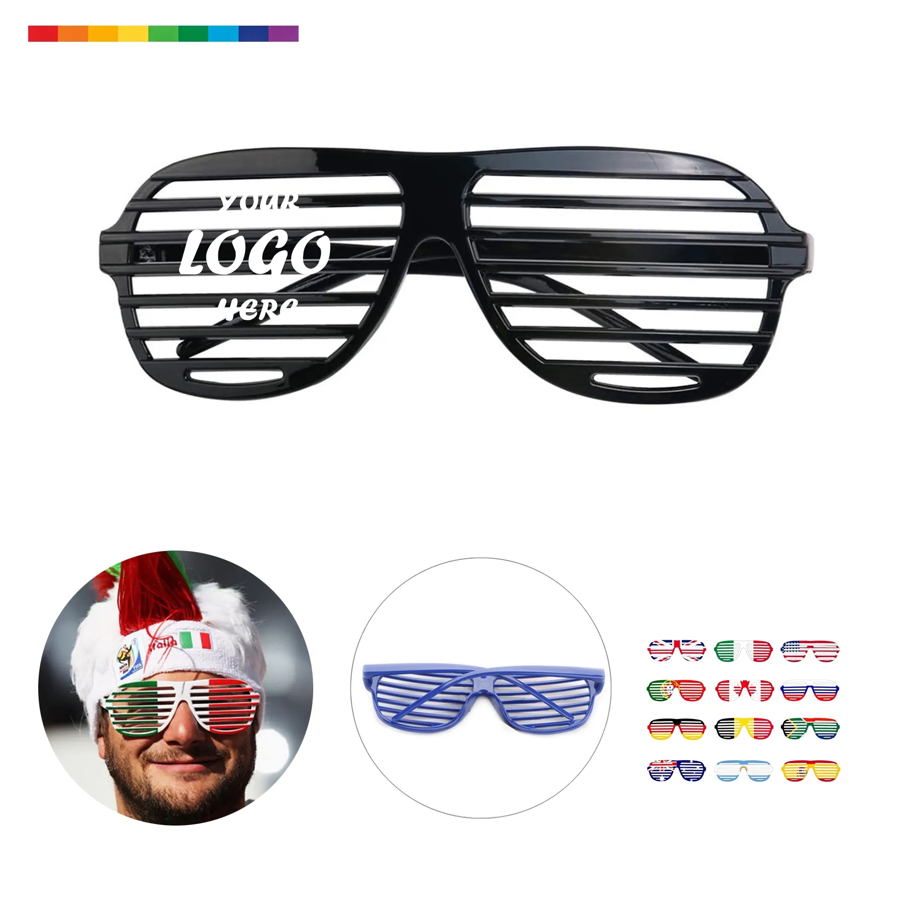 Shutter Soccer Cheer Glasses For Fan Party Events