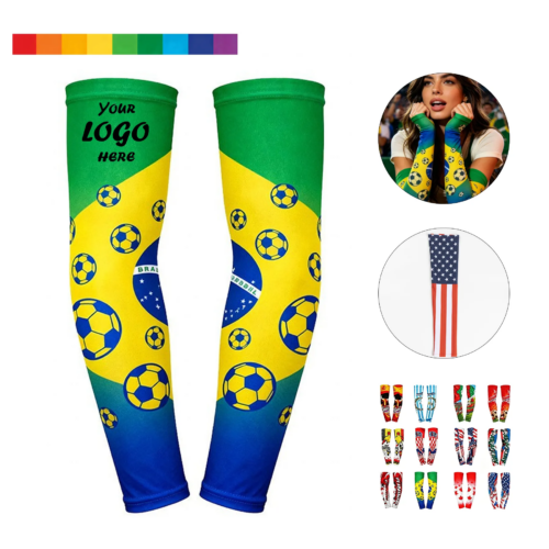 Flag Soccer Arm Sleeves With UV Sun Protection