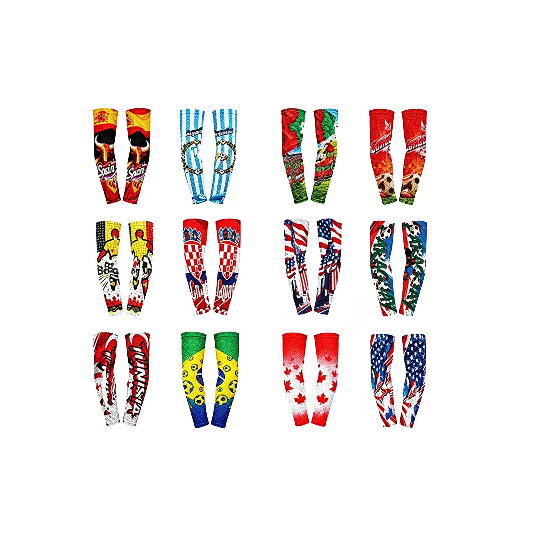 Flag Soccer Arm Sleeves With UV Sun Protection - Image 3