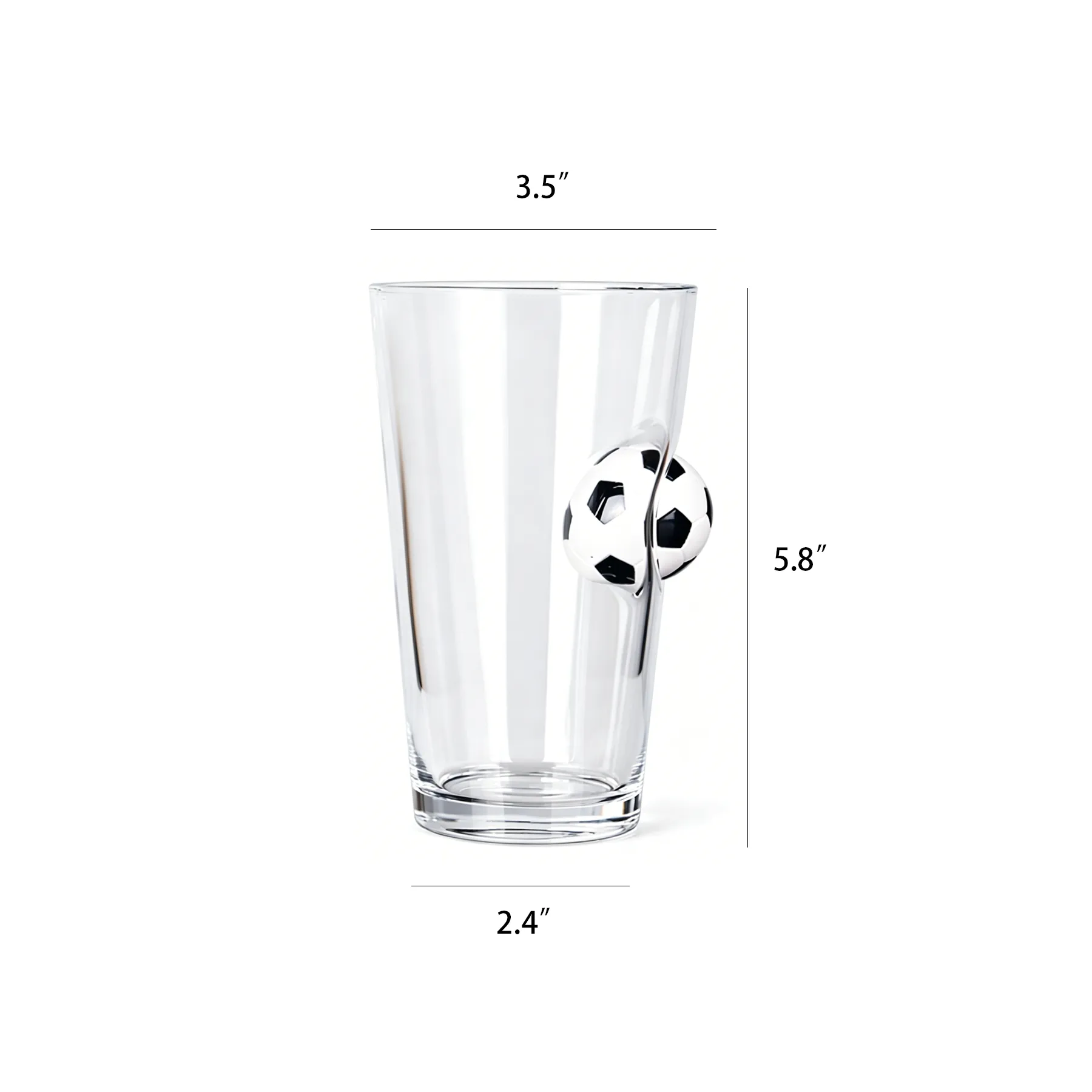 Custom 430ML Soccer Ball Beer Glass For Fan Party Drinks - Image 2