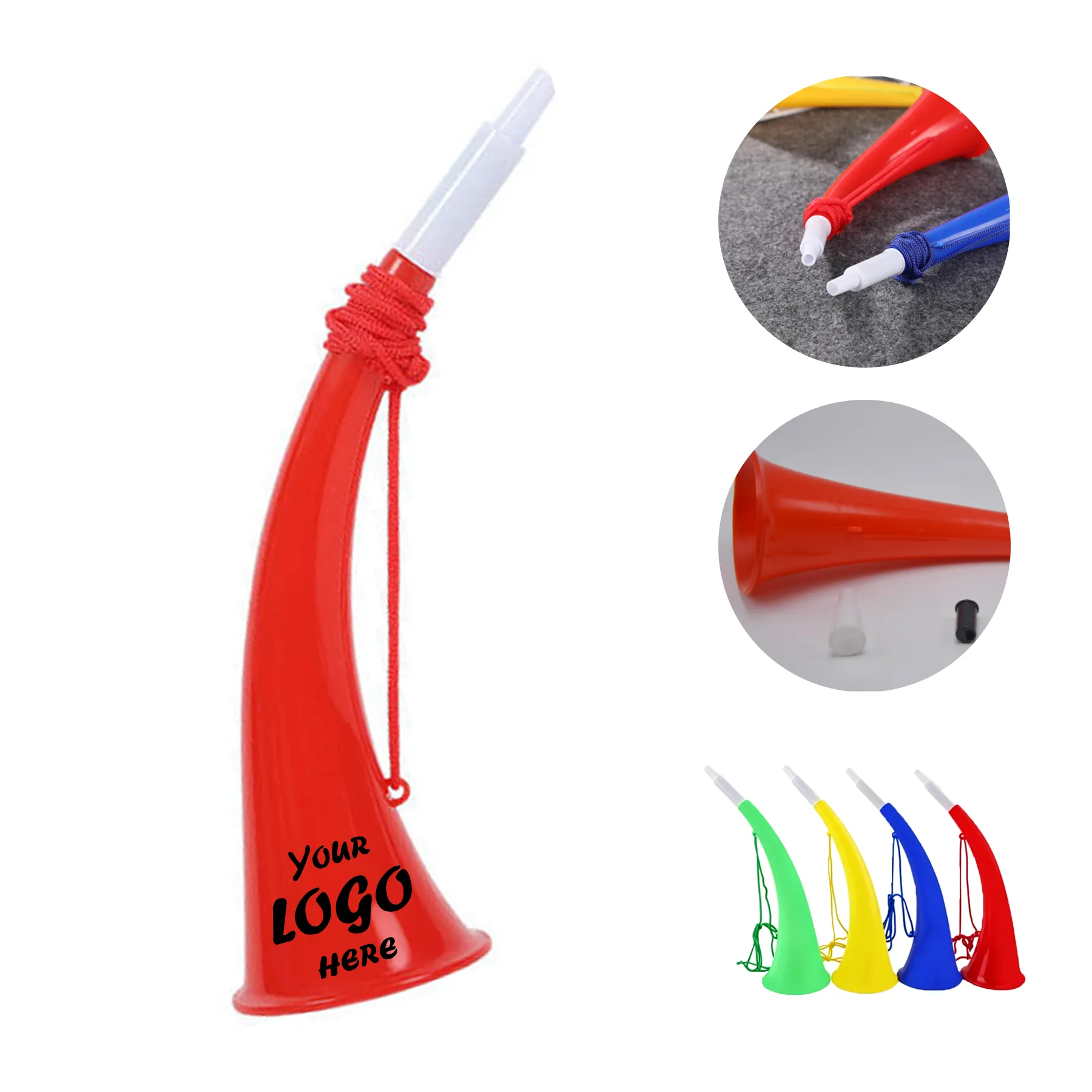 Plastic Sports Cheering Horn W/ String