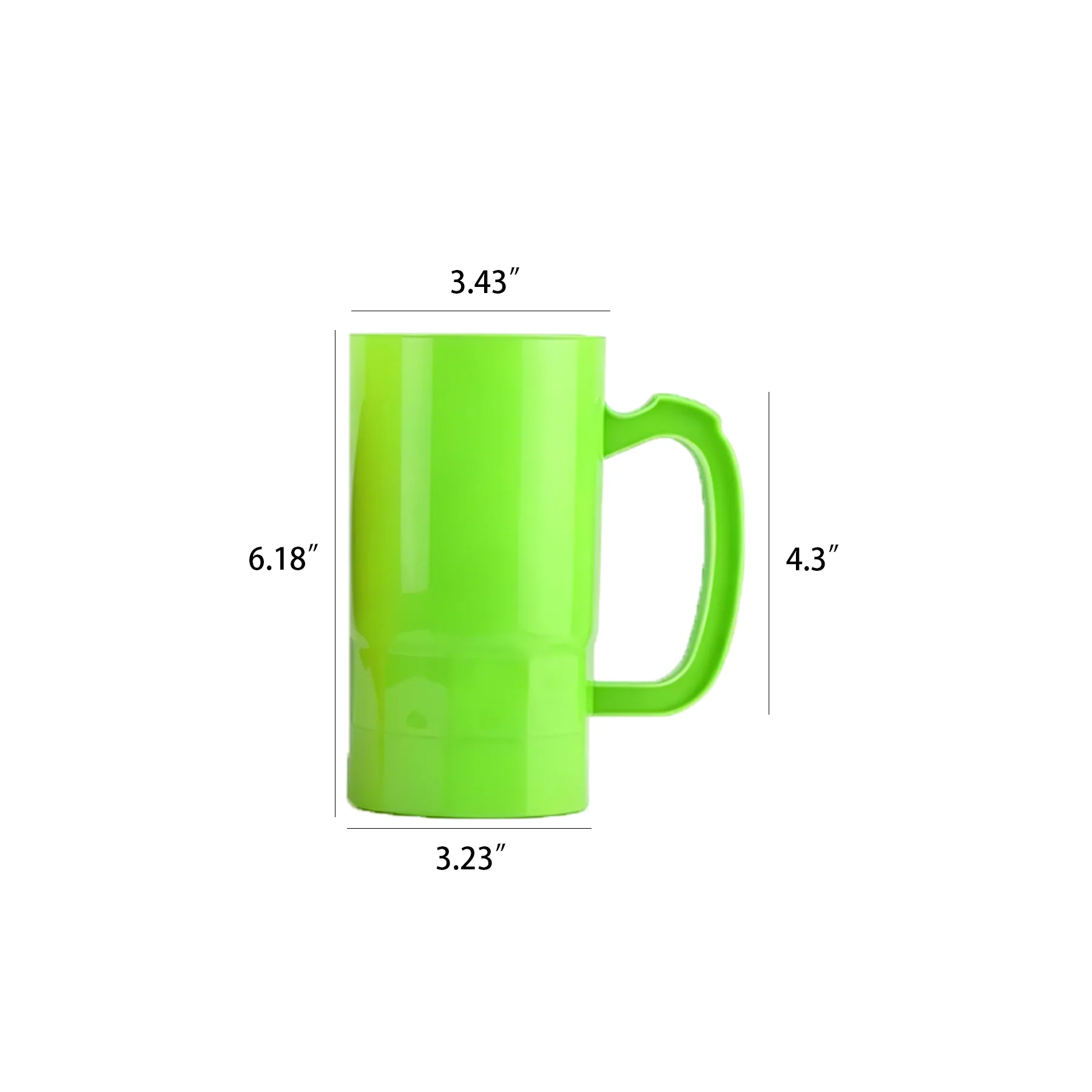 Reusable Plastic Beer Mug With Handle For Party Drinks - Image 2