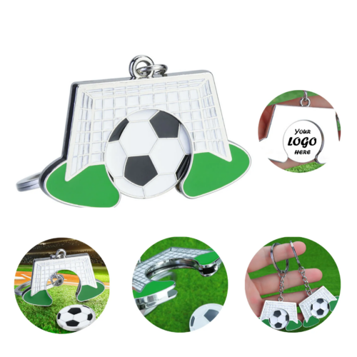 Detachable Metal Soccer Goal Coin Gate Keychain