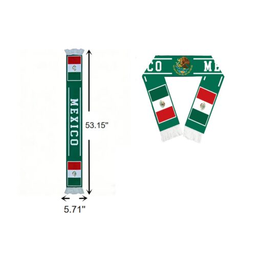 57" x 7.5" Stadium Scarf With Full Color Print And Fringe