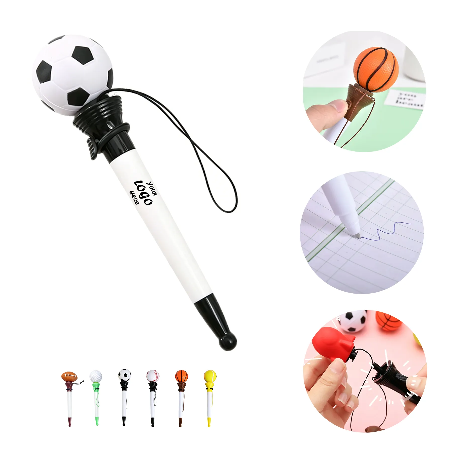 Sports Pop Top Soccer Ball Ballpoint Pen
