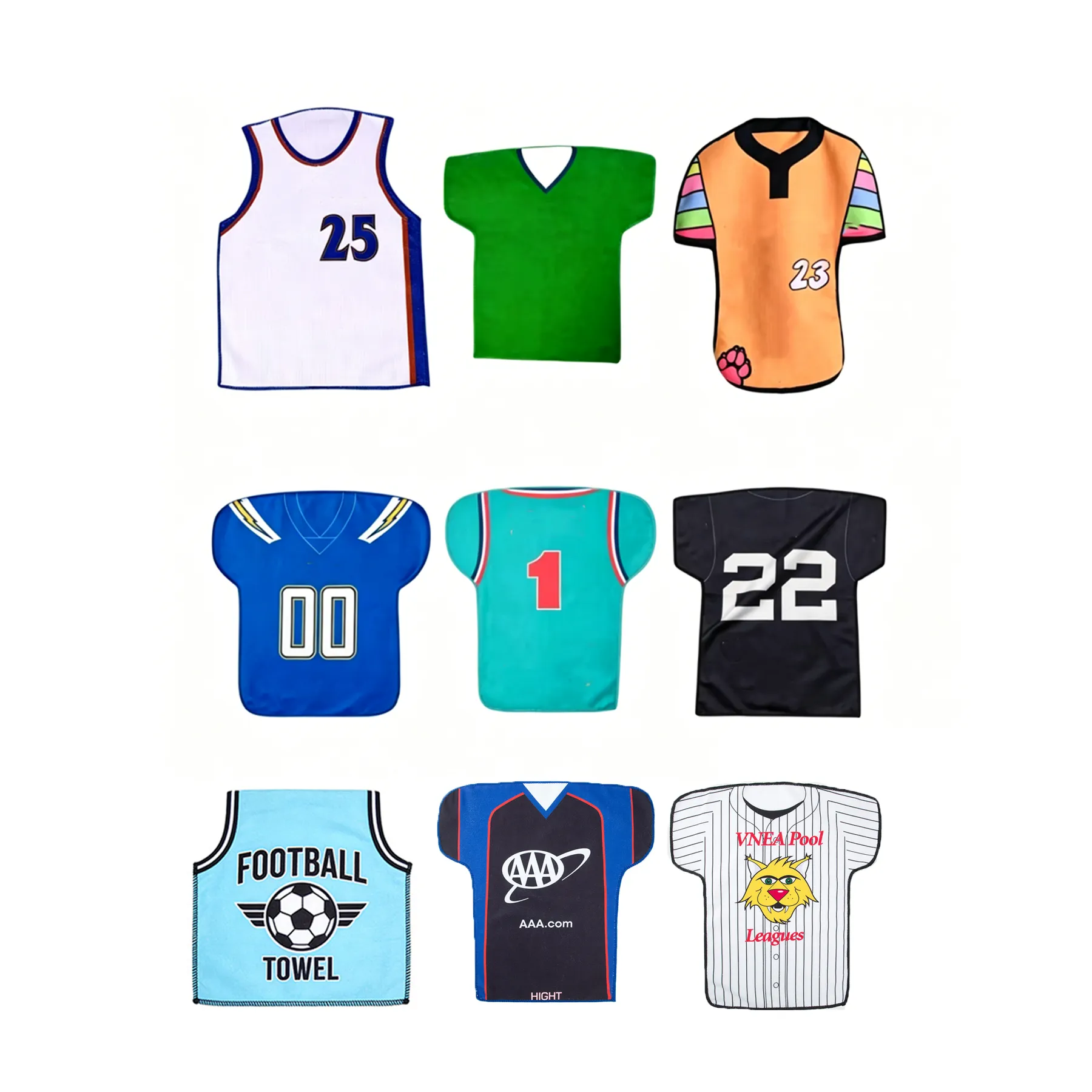 Custom Jersey Shape Rally Towel For Sports Fan Events - Image 3