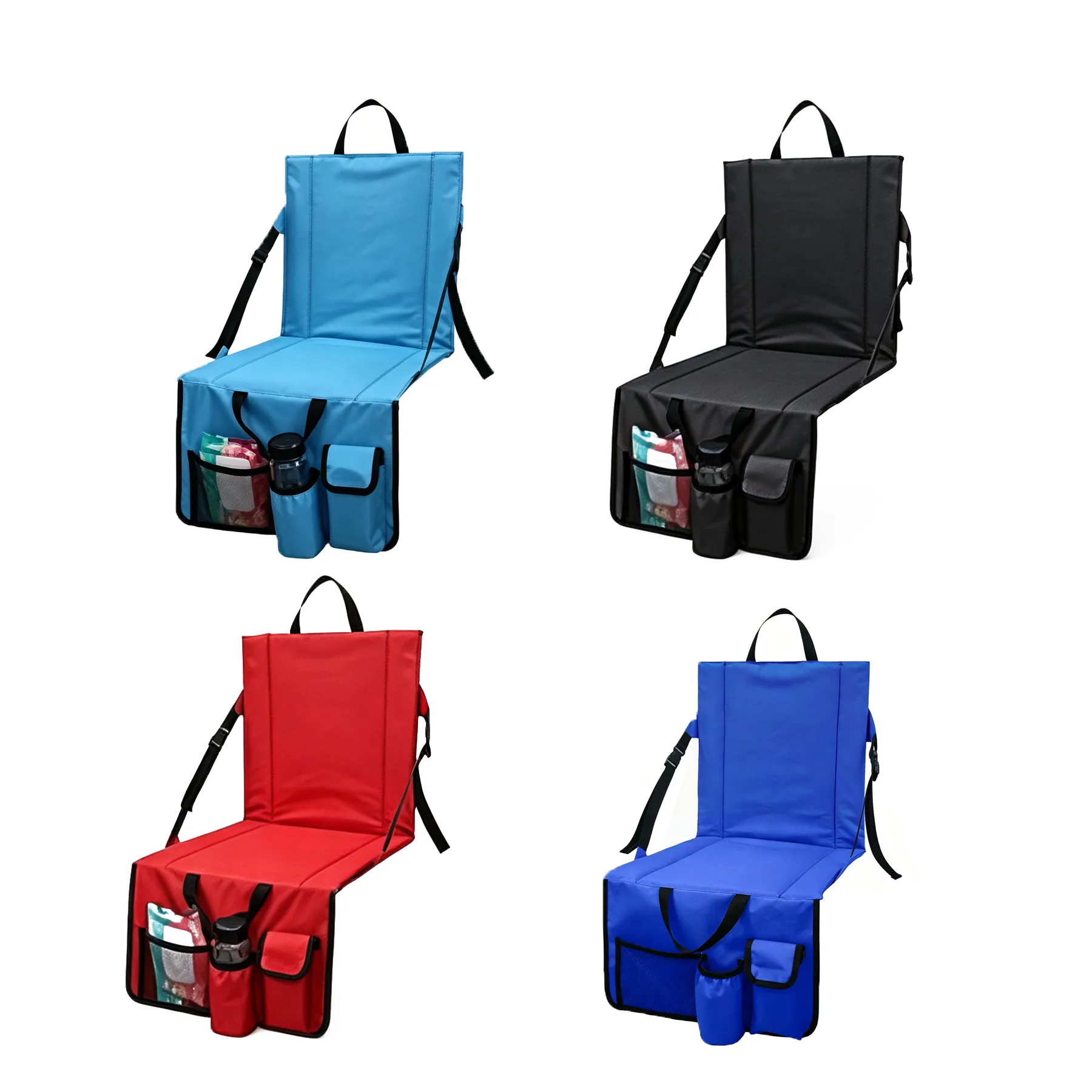Portable Folding Stadium Seat With Back And Carry Strap - Image 3