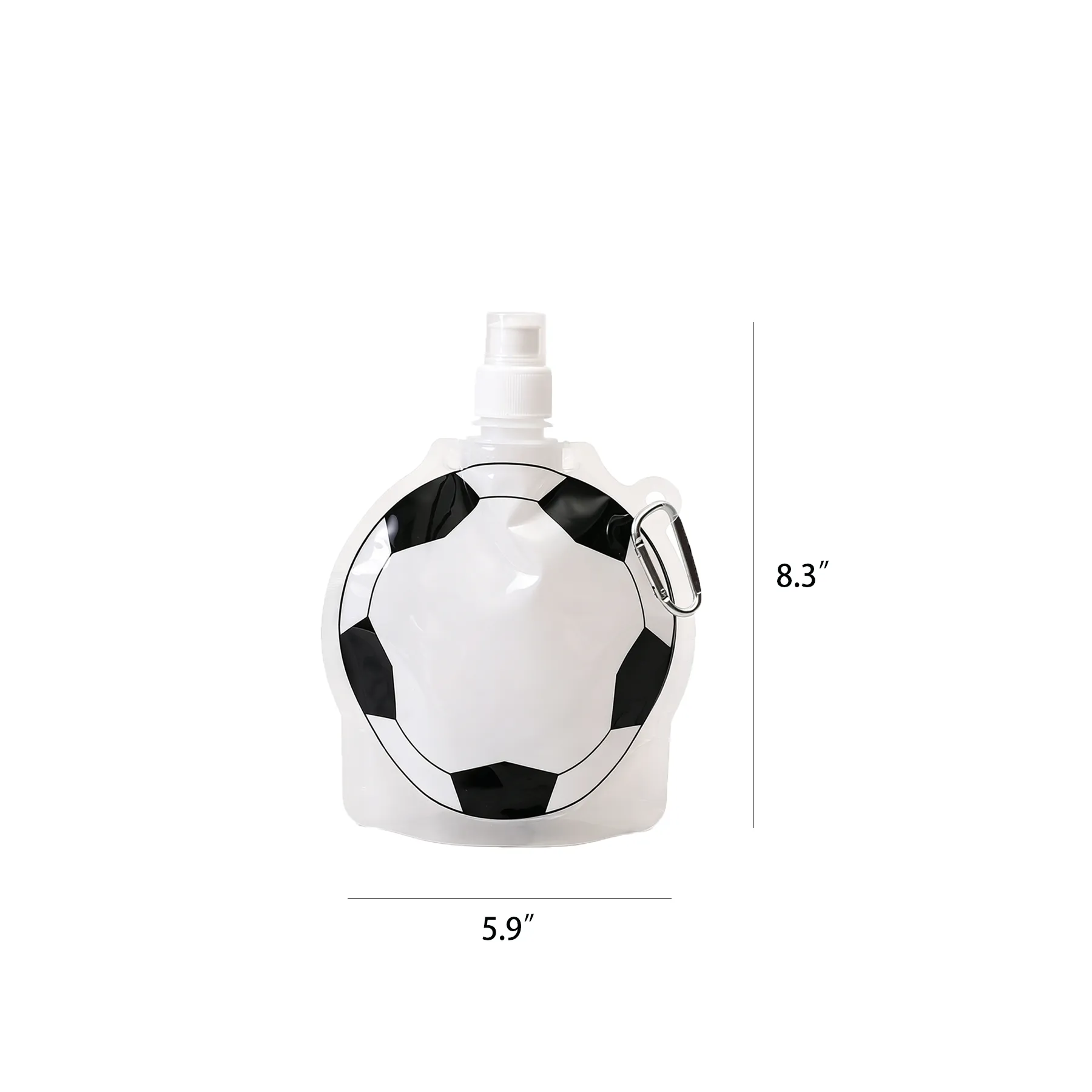 17 Oz Collapsible Soccer Water Bag With Buckle For Events - Image 2