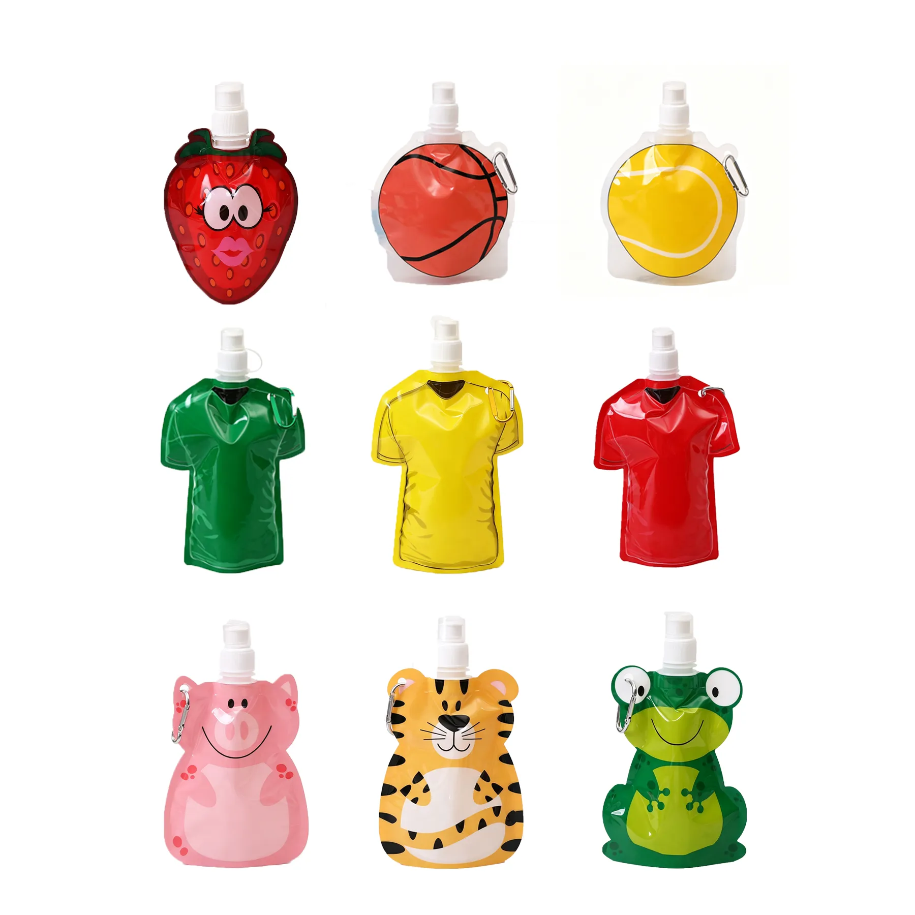 17 Oz Collapsible Soccer Water Bag With Buckle For Events - Image 3