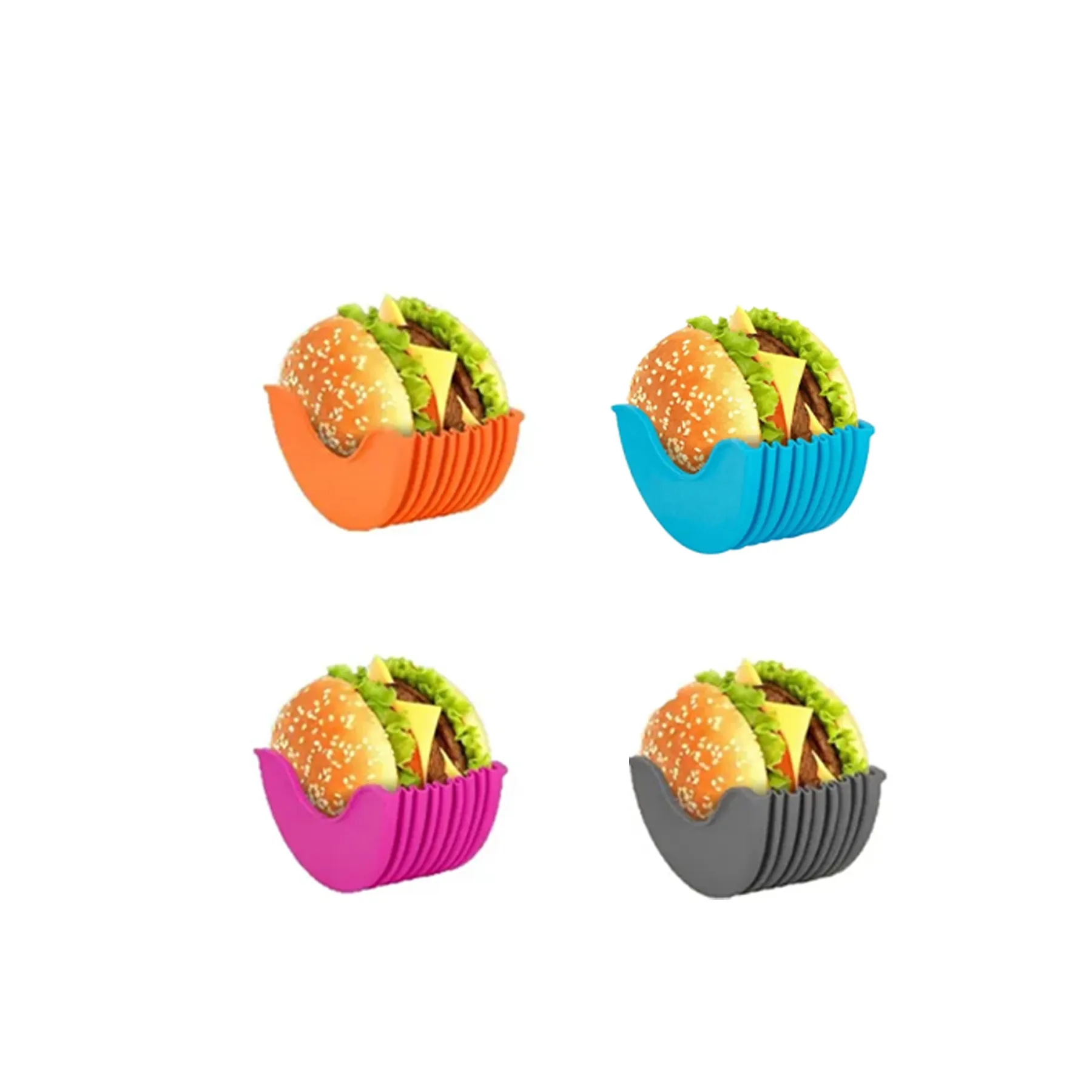Adjustable Silicone Burger Holder For Messy Meals And Snacks - Image 3
