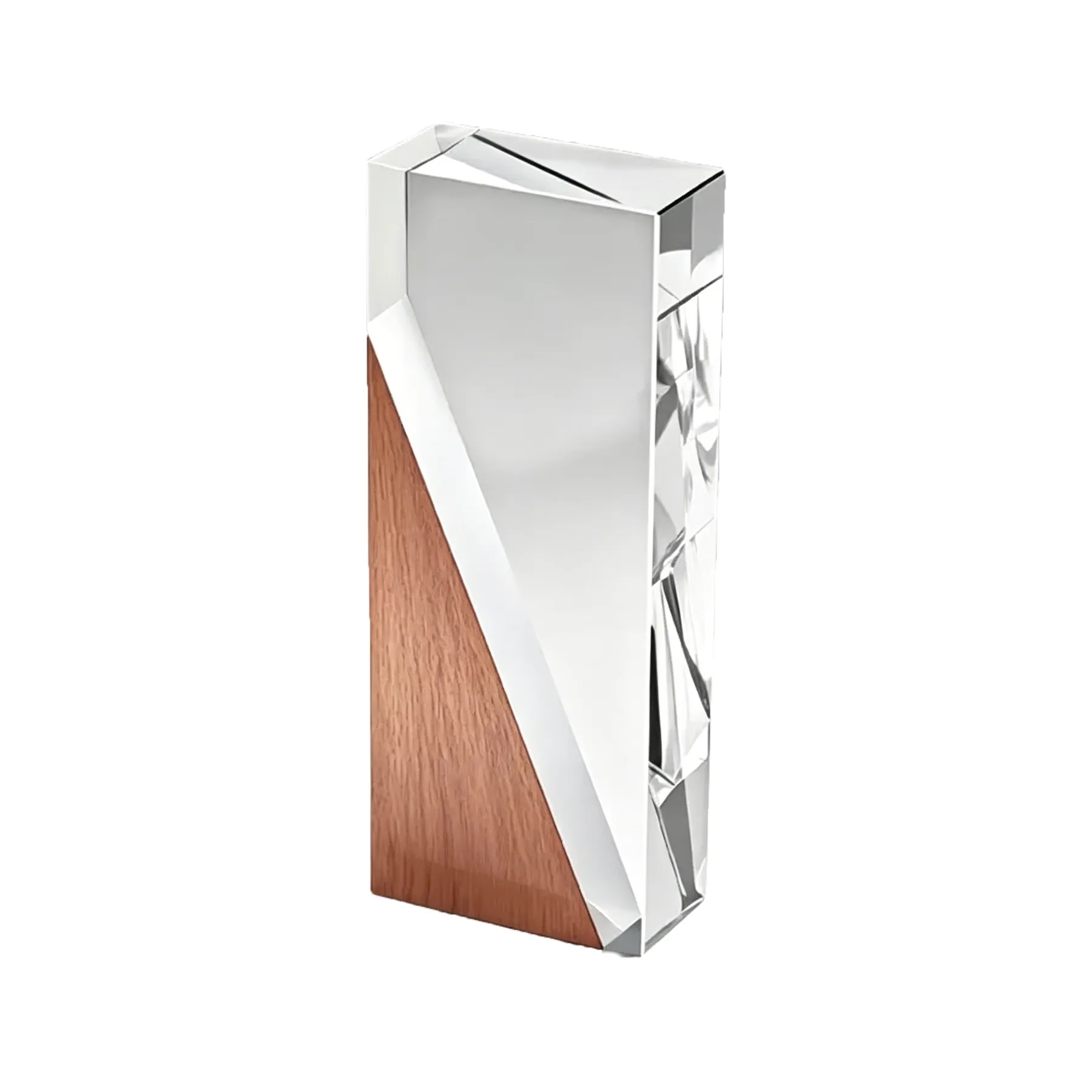 Engraved Wood Crystal Award For Employee Recognition - Image 3